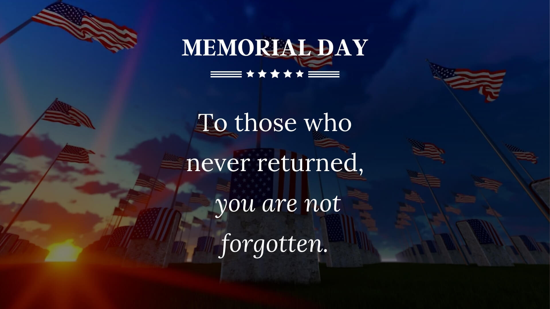 A Memorial Day Greeting to All