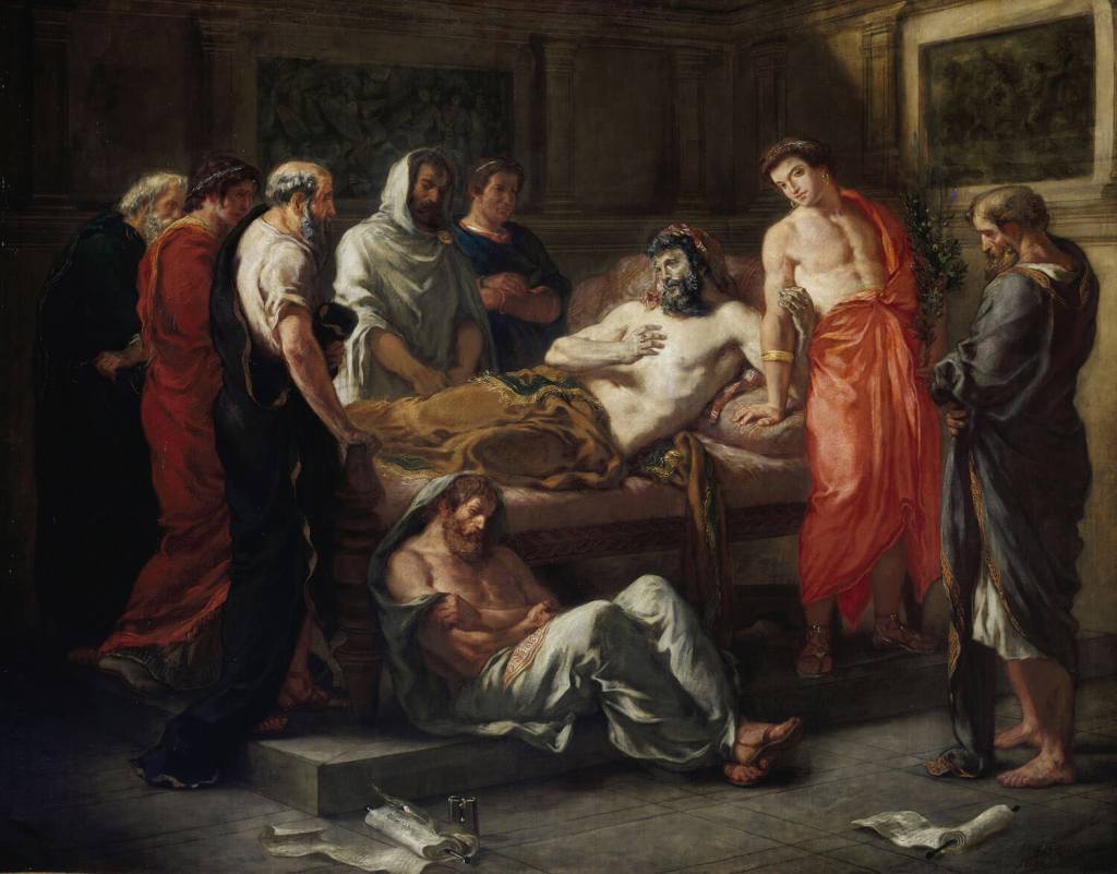 "Last Words of the Emperor Marcus Aurelius" | Painting by Eugène Delacroix